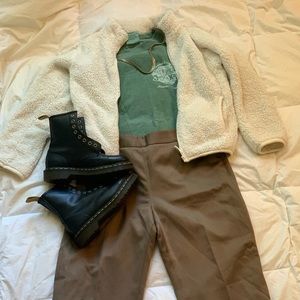 90s vintage satiny brown trousers